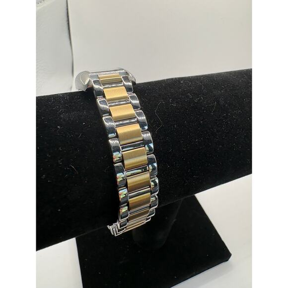 Coach Women Watch Silver Barrel Tank Crystal Side Bezel Two-Tone Bracelet Silver main image 5